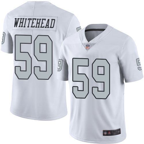 Men Oakland Raiders Limited White Tahir Whitehead Jersey NFL Football #59 Rush Vapor Untouchable Jersey